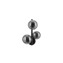 Aplica de perete NovaLuce ODILLIA metal, sticla, negru, fumuriu, G9 - NL-9028861