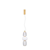 Pendul NovaLuce MOVIL metal, sticla, auriu, alb, LED, 3000K, 28W, 3745lm - 9030537