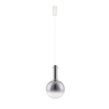 Pendul NovaLuce ENTERO metal, sticla, alb, crom, LED, 3000K, 6W, 680lm - 9030542