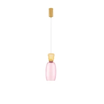 Pendul NovaLuce PLUMA metal, sticla, auriu, multicolor, LED, 3000K, 9W, 915lm - 9030545
