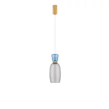 Pendul NovaLuce PLUMA metal, sticla, auriu, multicolor, LED, 3000K, 9W, 915lm - 9030547