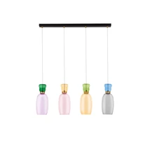 Pendul NovaLuce PLUMA metal, sticla, auriu, multicolor, LED, 3000K, 32W, 3660lm - 9030548