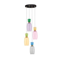 Pendul NovaLuce PLUMA metal, sticla, auriu, multicolor, LED, 3000K, 32W, 3660lm - 9030549