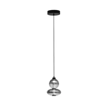 Pendul NovaLuce BALLY metal, sticla, negru, fumuriu, LED Triac, 12W, 3000K, 1636 Lm - NL-9030554
