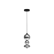 Pendul NovaLuce BALLY metal, sticla, negru, fumuriu, LED Triac, 20W, 3000K, 2686 Lm - NL-9030555