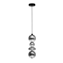 Pendul NovaLuce BALLY metal, sticla, negru, fumuriu, LED Triac, 36W, 3000K, 4619 Lm - NL-9030556