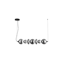 Pendul NovaLuce BALLY metal, sticla, negru, fumuriu, LED Triac, 40W, 3000K, 5094 Lm - NL-9030557