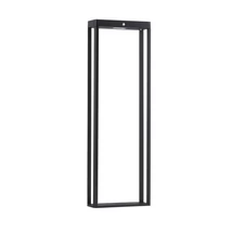 Lampadar exterior solar cu senzor NovaLuce BERNI metal, negru, LED, 3000K, 1.7W, 108lm, IP65 - 9030567