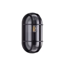 Aplica de perete exterioara NovaLuce AMEL metal, plastic, negru, transparent, E27, IP65 - 9030578