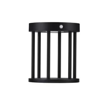 Lampadar solar exterior cu senzor NovaLuce AIGO metal, negru, LED, 3000K, 1.7W, 89lm, IP65 - 9030581