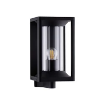 Aplica de perete exterioara NovaLuce PACIFIC metal, plastic, negru, transparent, E27, IP65 - 9030602