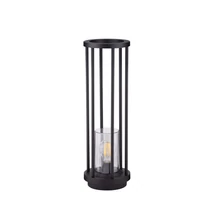 Lampadar exterior NovaLuce ELYSIUM metal, plastic, negru, attetsző, E27, IP65 - NL-9030629