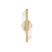 Aplica de perete NovaLuce VALENTIN metal, acril, auriu, transparent, LED, 3000K, 9W, 665lm - 9030634