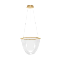 Pendul NovaLuce VALENTIN metal, acril, auriu, transparent, LED, 3000K, 35W, 2995lm - 9030636