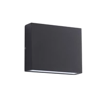Aplica de perete de exterior NovaLuce TICK metal, sticla, negru, LED, 7W, 3000K, 416 Lm, IP54 - NL-9030817