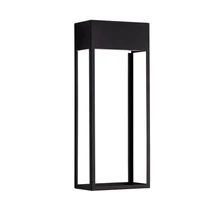 Aplica de perete de exterior NovaLuce MOBY metal, sticla, negru, LED, 20W, 3000K, 1545 Lm, IP65 - NL-9030900