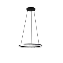 Pendul NovaLuce GREAMY metal, acril, negru, transparent, LED, 21W, 3000K, 1365 Lm - NL-9030950