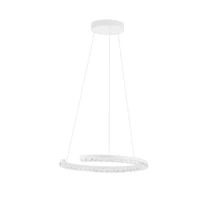 Pendul NovaLuce GREAMY metal, acril, alb, transparent, LED, 21W, 3000K, 1365 Lm - NL-9030951