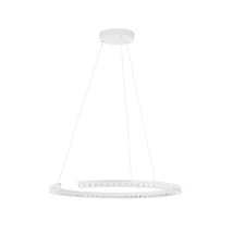 Pendul NovaLuce GREAMY metal, acril, alb, transparent, LED, 30W, 3000K, 1950 Lm - NL-9030953