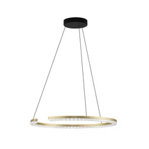 Pendul NovaLuce GREAMY metal, acril, auriu, transparent, LED, 30W, 3000K, 1950 Lm - NL-9030955