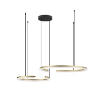 Pendul NovaLuce GREAMY metal, acril, auriu, transparent, LED, 49W, 3000K, 3668 Lm - NL-9030959
