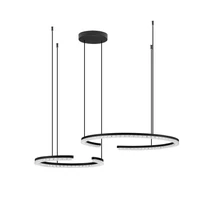 Pendul NovaLuce GREAMY metal, acril, negru, transparent, LED, 49W, 3000K, 3668 Lm - NL-9030960
