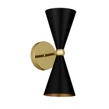 Aplica de perete NovaLuce GALA metal, negru, auriu, E14 - NL-9035975