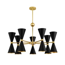 Pendul NovaLuce GALA metal, negru, auriu, E14 - NL-9035976