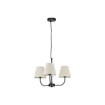 Candelabru NovaLuce MOIST metal, textil, negru, crem, E27 - NL-9036044