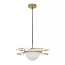 Pendul NovaLuce ELLERY metal, sticla, auriu, alb, E27 - NL-9043303
