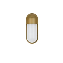 Aplica de perete exterioara NovaLuce ARROW metal, plastic, auriu, alb, LED, 9W, 562lm, 3000K, IP65 - NL-9050701