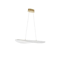 Pendul NovaLuce AGOS metal, acril, auriu, LED, 3000K, 32W, 2156lm - NL-9054450