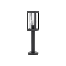 Lampadar exterior NovaLuce Figo metal, sticla, gri, transparent, E27, IP54 - NL-9060193