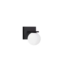 Aplica de perete exterioara NovaLuce ORACLE metal, sticla, negru, opal, LED, 9W, 425lm, 3000K, IP65 - NL-9060243