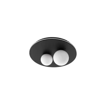 Plafoniera NovaLuce VELNA metal, sticla, negru, alb, LED, 3000K, 40W, 1600lm - NL-9061430