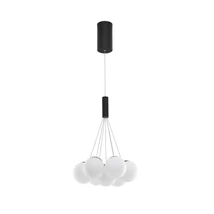 Pendul NovaLuce NUVOLE metal, sticla, negru, alb, LED, 3000K, 49W, 2240lm - NL-9061433