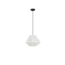 Pendul NovaLuce WABI metal, hartie, negru, alb, E27 - NL-9070622