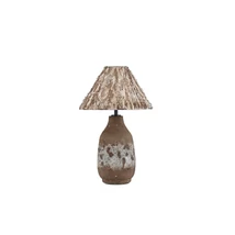 Veioza NovaLuce WABI ceramic, textil, maro, E27 - NL-9070625