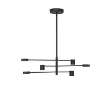 Pendul NovaLuce NORDIK metal, negru, LED, 3000K, 28W, 595lm - NL-9080121