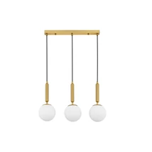 Pendul NovaLuce MONET metal, sticla, auriu, alb, E27 - NL-9080126