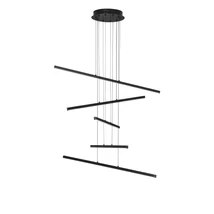 Pendul NovaLuce GRATTA metal, negru, LED, 49W, 1715lm, 3200K - NL-9081805