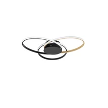Plafoniera NovaLuce AVEO metal, acril, negru, auriu, alb, LED, 48W, 2380lm, 3200K - NL-9081826