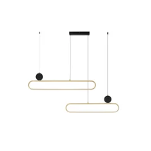 Pendul NovaLuce LIAISE metal, negru, auriu, LED, 49W, 2060lm, 3200K - NL-9081827