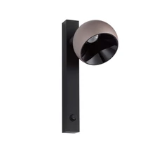 Aplica de perete NovaLuce LUSA metal, negru, sampanie, LED, 10W, 3000K, 644 Lm - NL-9088120