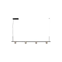 Pendul NovaLuce SIRMOS metal, negru, sampanie, LED Triac, 30W, 3000K, 1608 Lm - NL-9088131