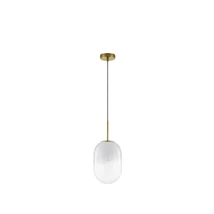 Pendul NovaLuce CHRYSI metal, sticla, auriu, alb, G9 - NL-9092822