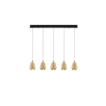 Pendul NovaLuce ALISH metal, sticla, negru, auriu, LED, 37W, 3000K, 2112 Lm - NL-9124100