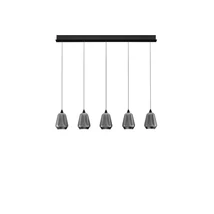 Pendul NovaLuce ALISH metal, sticla, negru, fumuriu, LED, 37W, 3000K, 1444 Lm - NL-9124101