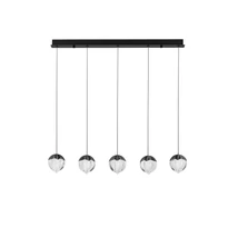 Pendul NovaLuce ALICIA metal, sticla, negru, LED, 25W, 3000K, 1575 Lm - NL-9124114