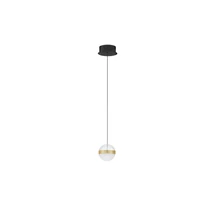 Pendul NovaLuce ALAZ metal, sticla, acril, negru, auriu, transparent, LED, 9W, 3000K, 398 Lm - NL-9124117